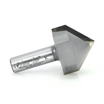 Amana 45728 Carbide Tipped V-Groove 90 Deg x 1-1/2 Dia x 1-1/4 Inch x 1/2 Shank