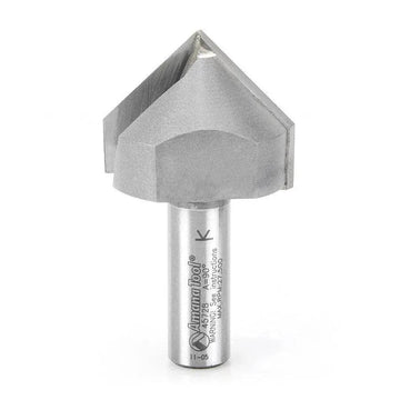 Amana 45728 Carbide Tipped V-Groove 90 Deg x 1-1/2 Dia x 1-1/4 Inch x 1/2 Shank