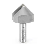 Amana 45728 Carbide Tipped V-Groove 90 Deg x 1-1/2 Dia x 1-1/4 Inch x 1/2 Shank - CNC Router Store