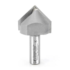 Amana 45728 Carbide Tipped V-Groove 90 Deg x 1-1/2 Dia x 1-1/4 Inch x 1/2 Shank - CNC Router Store