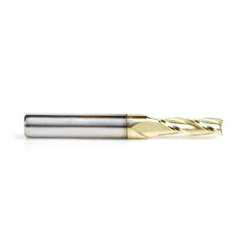 Amana 46092 Solid Carbide Up-Cut Spiral 3/16 Dia x 5/8 x 1/4 Shank x 2-1/2 Inch Long Composite, Fiberglass & Phenolic Cutting ZrN Coated Router Bit