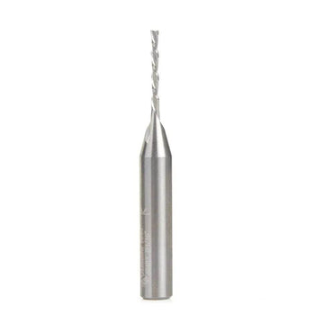 Amana 46403 Solid Carbide Spiral Plunge 1/16 Dia x 1/2 x 1/4 Shank x 2 Inch Long Down-Cut