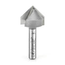Amana Tool 45714 Carbide Tipped V-Groove 90 Deg x 3/4 Dia x 3/8 x 1/4 Inch Shank