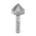 Amana Tool 45714 Carbide Tipped V-Groove 90 Deg x 3/4 Dia x 3/8 x 1/4 Inch Shank - CNC Router Store