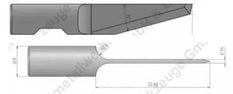 BT-57215 - 15mm - Single Edge Flat Point, 6mm Shank- Knife Blade - CNC Router Store