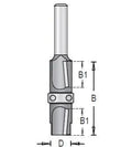 Dimar 101RCDX-X Series Compression Bits with Centre Ball Bearing Guide, 2 Flutes