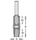 Dimar 101RCDX-X Series Compression Bits with Centre Ball Bearing Guide, 2 Flutes