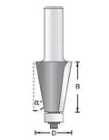 Dimar 102R8-X Series Bevel Bits with Ball Bearing Guide, 2 Flutes