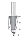 Dimar 102R8-X Series Bevel Bits with Ball Bearing Guide, 2 Flutes