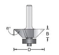 Dimar 102RR4-X Series Bevel Trim Bits with Ball Bearing Guide, 3 Flutes