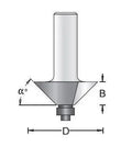 Dimar 102RX-X Series Chamfer Bits with Ball Bearing Guide, 2 Flutes
