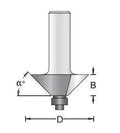Dimar 102RX-X Series Chamfer Bits with Ball Bearing Guide, 2 Flutes