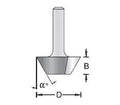 Dimar 103RP4-X Series Bevel Bits – No Plunge, 2 Flutes