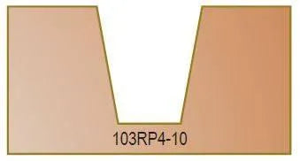 Dimar 103RP4-X Series Bevel Bits – No Plunge, 2 Flutes - CNC Router Store