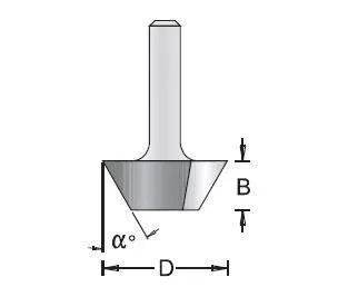 Dimar 103RP4-X Series Bevel Bits – No Plunge, 2 Flutes