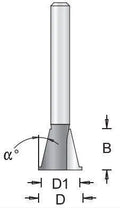 Dimar 104R4-12 SP Dovetail Bit With Spurs, 2 Flutes