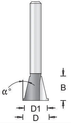 Dimar 104R4-12 SP Dovetail Bit With Spurs, 2 Flutes
