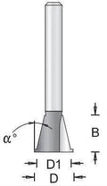 Dimar 104R4-12 SP Dovetail Bit With Spurs, 2 Flutes