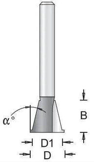 Dimar 104R4-12 SP Dovetail Bit With Spurs, 2 Flutes