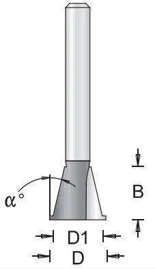 Dimar 104R4-12 SP Dovetail Bit With Spurs, 2 Flutes