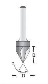 Dimar 105RR4-60 Solid Carbide Engraving Bit, 3 Flutes