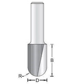 Dimar 106RL8-X Series Core Box Bits (Round Nose), 2 Flutes - CNC Router Store