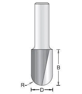 Dimar 106RL8-X Series Core Box Bits (Round Nose), 2 Flutes - CNC Router Store