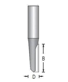 Dimar 107R6-XS/F Series Straight Bits 3/8″ Shank, 1 Flute