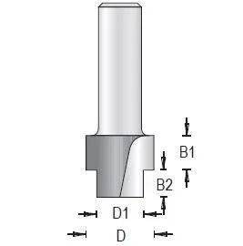 Dimar 107RBX-XX Series Stepped Rabbeting Bits, 2 Futes