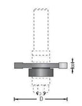 Dimar 108R2-X Series Replacement Slotting Cutters, 2 Wing