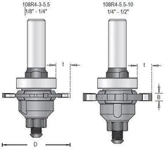 Dimar 108R4-X-X Series Adjustable Slotting CNC Router Bit System - CNC Router Store