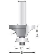Dimar 109RD8-X Series Corner Rounding CNC Router Bits with Radius Bearing, 2 Flutes - CNC Router Store