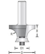 Dimar 109RD8-X Series Corner Rounding CNC Router Bits with Radius Bearing, 2 Flutes - CNC Router Store
