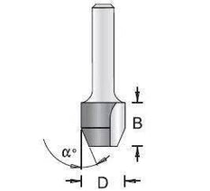 Dimar 110R-X Series Combination: Bevel and Flush Trim Bit, 2 Flutes, 23 degrees - CNC Router Store