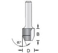 Dimar 110R-X Series Combination: Bevel and Flush Trim Bit, 2 Flutes, 45 degrees