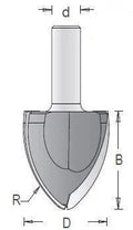 Dimar 112ROV8-X Series Large Radius Ovolo Bits, 2 Flutes