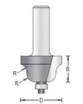 Dimar 113RX-X Series Roman Ogee Bits with Ball Bearing Guide, 2 Flutes