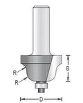Dimar 113RX-X Series Roman Ogee Bits with Ball Bearing Guide, 2 Flutes