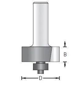 Dimar 114RX-XX Series Rabbeting Bits With 1/2″ Ball Bearing Guide, 2 Flutes