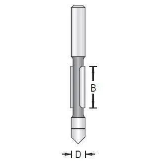 Dimar 115RX-X Series Panel Pilot with Drilling Point, 2 Flutes - CNC Router Store