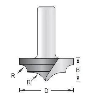 Dimar 117RPD8-41 Rounding Over Plunge Type, 2 Flutes