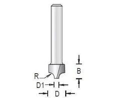 Dimar 120R4-10 Beading Bit-Plunge Type, 2 Flutes - CNC Router Store