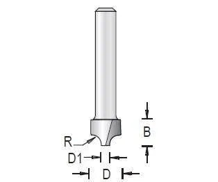 Dimar 120R4-10 Beading Bit-Plunge Type, 2 Flutes
