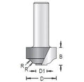 Dimar 124RBX-XX Series Step Flat Ogee Plunge Type, 2 Flutes