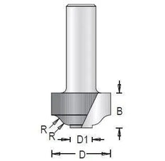 Dimar 124RBX-XX Series Step Flat Ogee Plunge Type, 2 Flutes - CNC Router Store