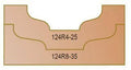 Dimar 124RX-XX Series Flat Ogee Bits- Plunge Type, 2 Flutes