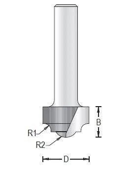 Dimar 127RX-XX Series Classical Bits-Plunge Type, 2 Flutes
