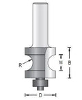 Dimar 129RB8-X Series Bull Nose Bits (Half Round), 2 Flutes