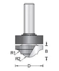 Dimar 131RX-XX Series Panelling Groover with Upper Ball Bearing, Round Bottom, 2 Flutes