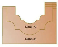 Dimar 131RX-XX Series Panelling Groover with Upper Ball Bearing, Round Bottom, 2 Flutes - CNC Router Store